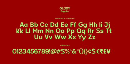 Gloxy Font Poster 9