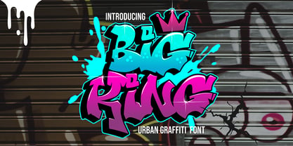 Big King Graffiti Fuente Póster 1