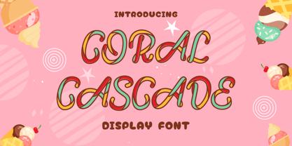 Coral Cascade Font Poster 1