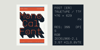 Monocal Font Poster 8