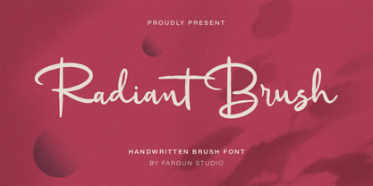 Radiant Brush Font Poster 1