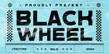 Black Wheel Font Poster 1