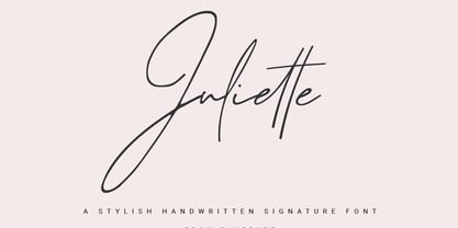Juliette Signature Font Poster 1