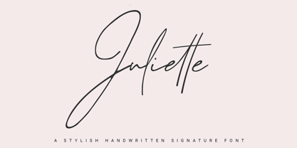 Juliette Signature Font Poster 12