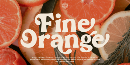 Fine Orange Font Poster 1