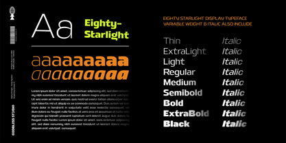 Eighty Starlight Font Poster 7