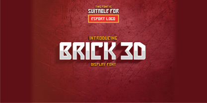 BRICK 3d Font Poster 1