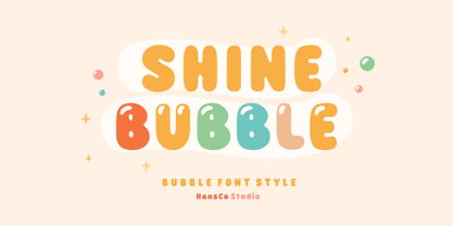 Shine Bubble Font Poster 1