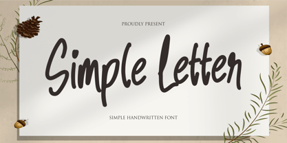 Simple Letter Font Poster 1