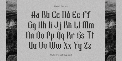 Metal Gothic Font Poster 3