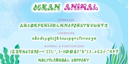 Ocean Animal Font Poster 6