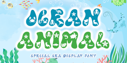 Ocean Animal Font Poster 1