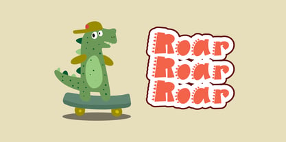 Dino Roar Font Poster 4