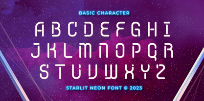 Starlit Neon Font Poster 8