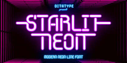 Starlit Neon Font Poster 1