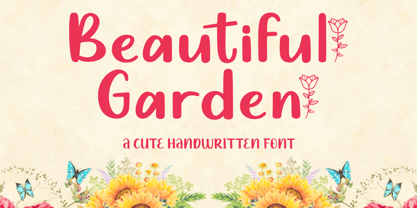 Beautiful Garden Font Poster 1