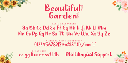 Beautiful Garden Font Poster 9