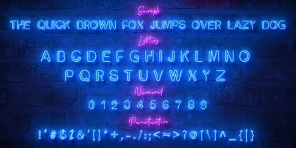 Neon Party Font Poster 2