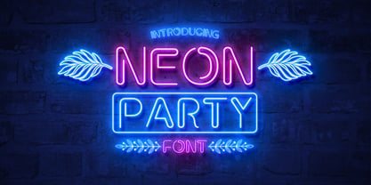 Neon Party Font Poster 1