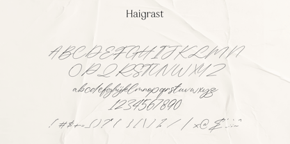 Haigrast Script Font Poster 9