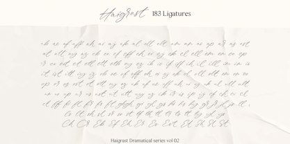 Haigrast Script Font Poster 5