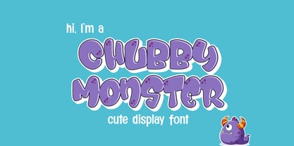 Chubby Monster Font Poster 1