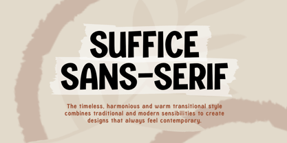 Suffice Font Poster 10