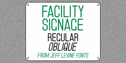 Facility Signage JNL Font Poster 1
