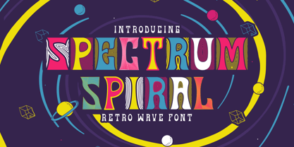 Spectrum Spiral Font Poster 1