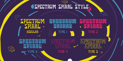 Spectrum Spiral Font Poster 10