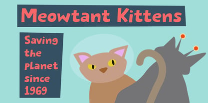 Meowtant Kittens Font Poster 1