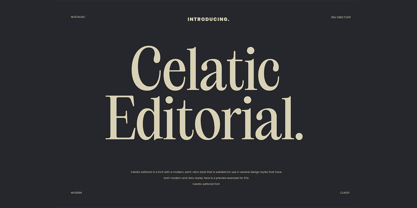 Celatic Editorial Font Poster 1