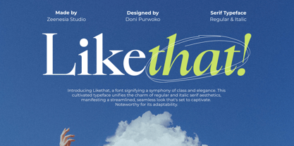 Likethat Font Poster 1