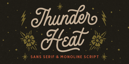 Thunder Heat Font Poster 1