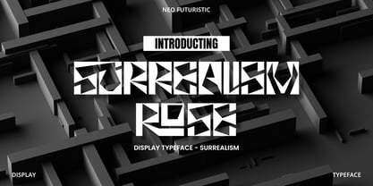 Surrealism Rose Font Poster 1