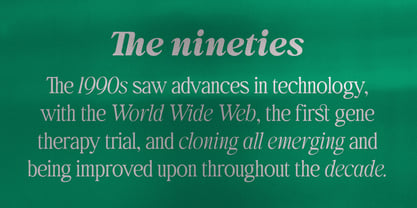 Behind The Nineties Font Poster 9