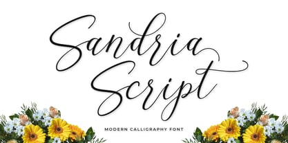 Sandria Script Font Poster 1