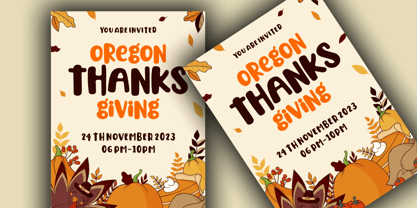 Thanksgiving Joy Font Poster 8