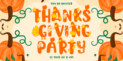 Thanksgiving Joy Font Poster 3