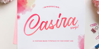Casira Script Font Poster 1