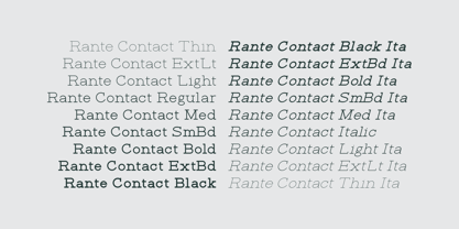 Rante Contact Font Poster 9