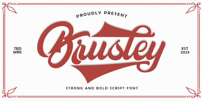 Brusley Script Font Poster 1