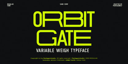 Orbit Gate Font Poster 1