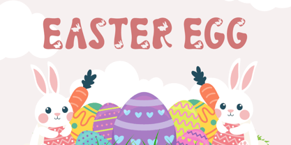 Easter Rabbits Font Poster 4
