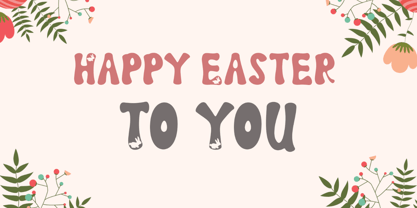 Easter Rabbits Font Poster 3