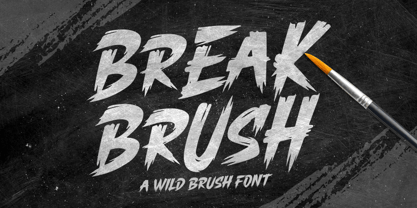 Break Brush Font Poster 1