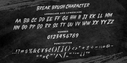 Break Brush Font Poster 7