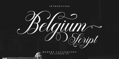 Belgium Script Font Poster 1