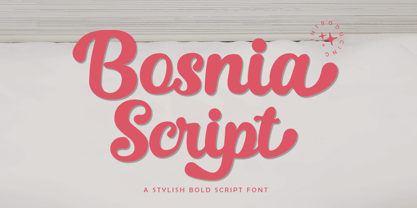 Bosnia Script Font Poster 1