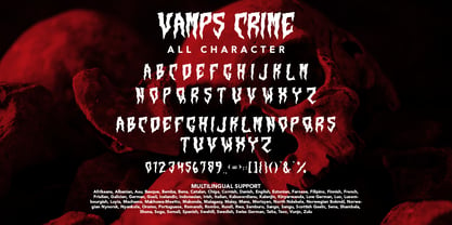 Vamps Crime Font Poster 8